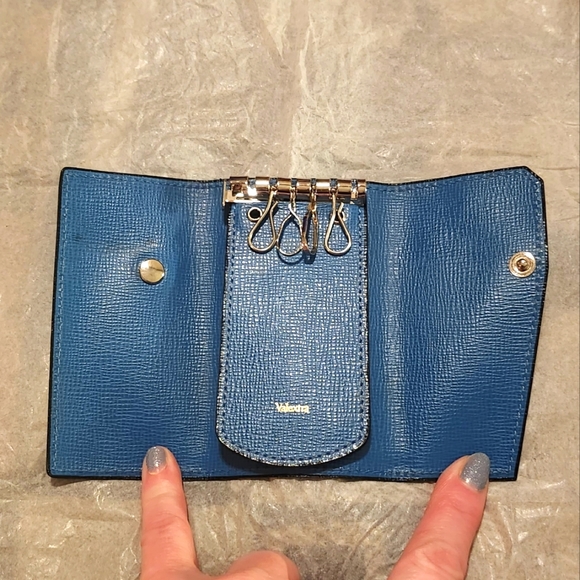 Valextra Key Holder Cobalt Blue Made in Italy - Picture 8 of 11